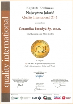 Ceramika Paradyż otrzymał Złote Godło QI Product w&nbsp;konkursie Najwyższa Jakość Quality International