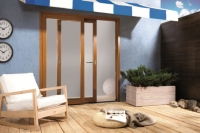 Drzwi przesuwne PATIO LIFE w&nbsp;aranżacji nowoczesnego tarasu, POL-SKONE